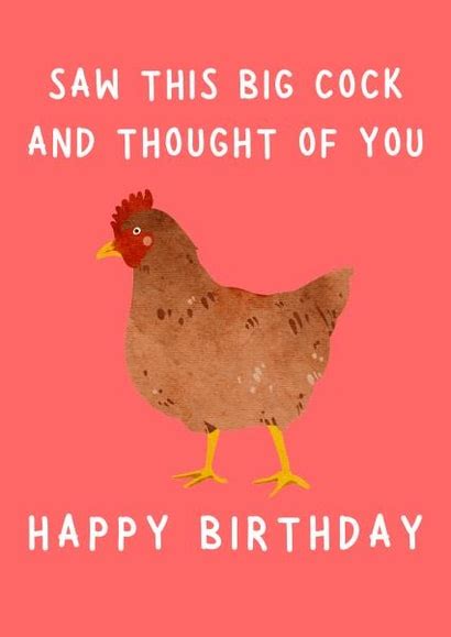 big cock funny birthday card thortful