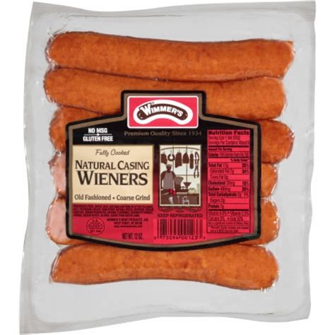 Wimmer S Natural Casing Wieners Old Fashioned Coarse Grind Oz Qfc