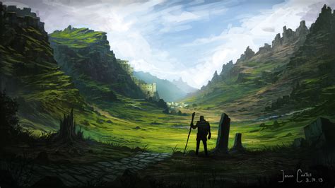 Wallpaper Landscape Mountains Digital Art Fantasy Art