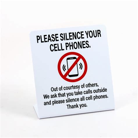 Please Silence Your Cell Phones 3 Pack Plastic Counter Sign Etsy