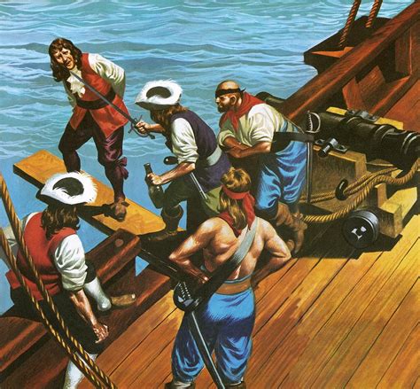 Walking The Plank Painting By Ron Embleton Fine Art America