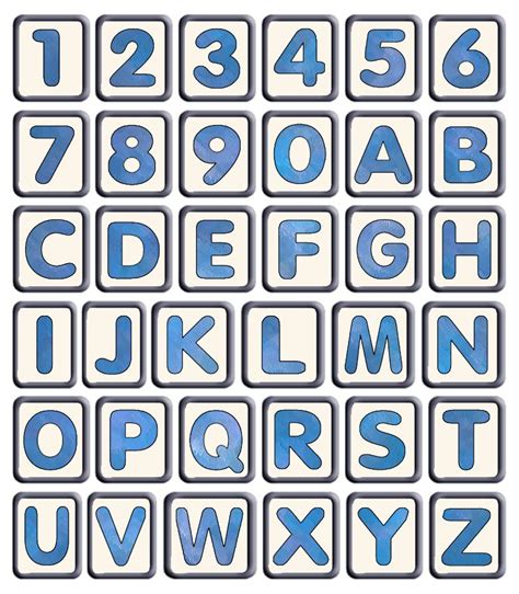 Artbyjean Paper Crafts Alphabet Set Full Pages Set A24 Blue