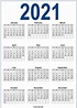 Blank Calendars 2021 Printable