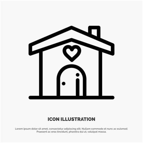 Coração A Casa O Amor Vetor De ícones Da Linha Matrimonial PNG Clipart Em Casa ícones De