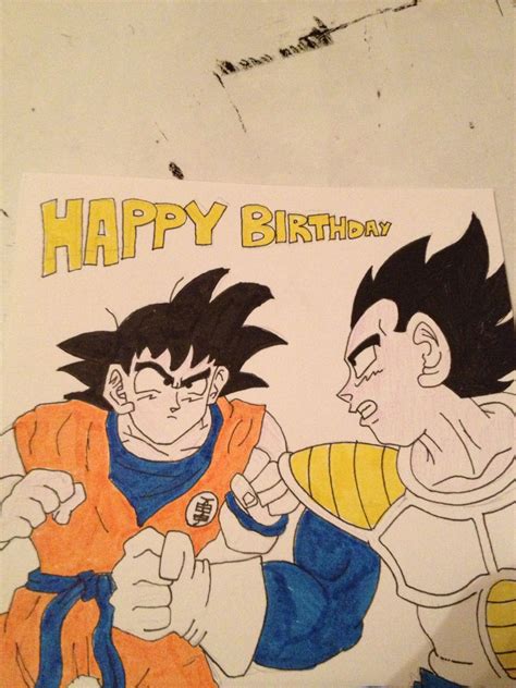 Dragon Ball Z Birthday Card Printable
