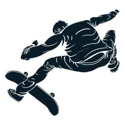 Dise O Png Y Svg De Skater Trucos Personaje Negro Para Camisetas