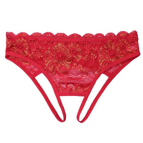 Women Lingerie Crotchless G String Underwear Panties Open Back