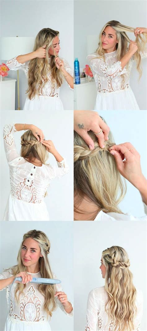 We totally understand, so we've come across one of the newest ways to get in on the crown braid trend with the split crown braid. AFLA x Glitter Guide Braided Crown Tutorial | Long hair ...