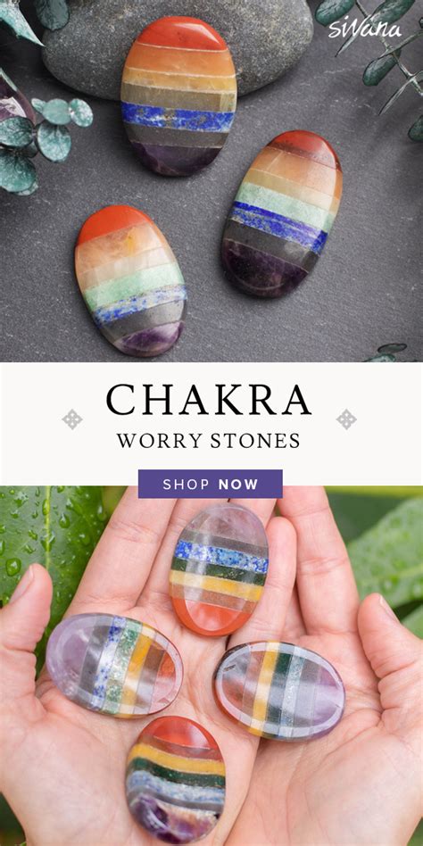 Chakra Worry Stone Worry Stones Crystal Healing Stones Stone