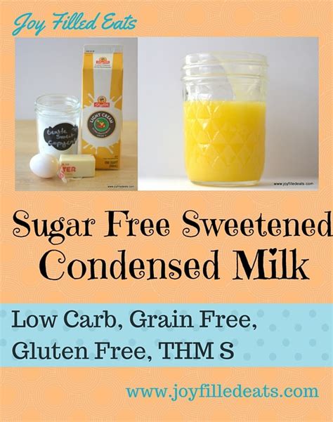 Sugar Free Sweetened Condensed Milk Joy Filled Eats