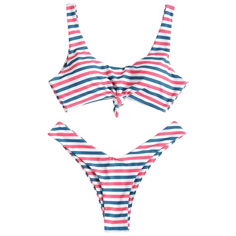 2018 sexy bikinis women striped high cut bikini set swimsuit swimming suits bathing suits