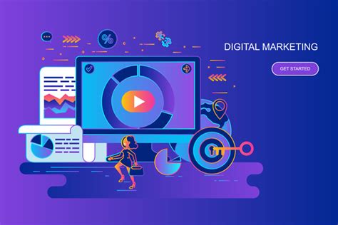 Digital Marketing Flat Design Concept Vector Free Download