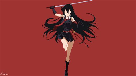 349435 Akame Akame Ga Kill Belt Black Dress Black Hair Dress