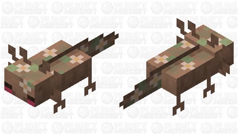 Cute Axolotl Brown Minecraft Mob Skin