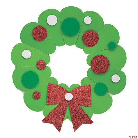 Paper Plate Christmas Wreath Craft Kit Makes 12 Oriental Trading