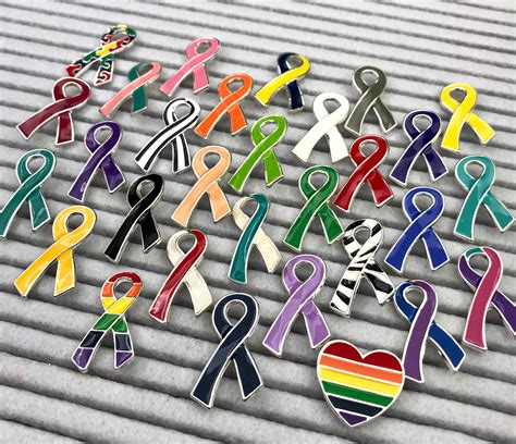 Awareness Ribbon Lapel Hat Pins Pick Your Color Cancer Etsy