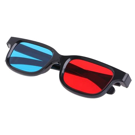 Black Frame Red Blue Cyan Anaglyph 3d Glasses Universal 02mm For Movie