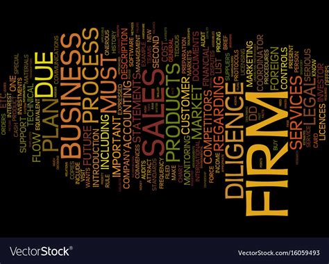 Process Due Diligence Text Background Word Vector Image