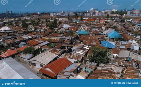 aerial view of dar es salaam cit tanzania stock footage video of drone rural 257818422