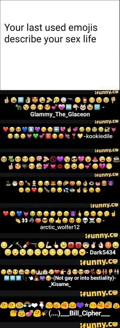 Your Last Used Emojis Describe Your Sex Life 😐😓 🌈 👇😒😩 😊💜⭐😶😲😵☺ 😇🍆😋🌠