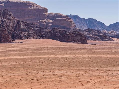 The Desert Is Full Of Rocks And Sand