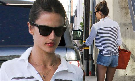 Alessandra Ambrosio Shows Her Cheeky Side In Tiny Shorts Daily Mail