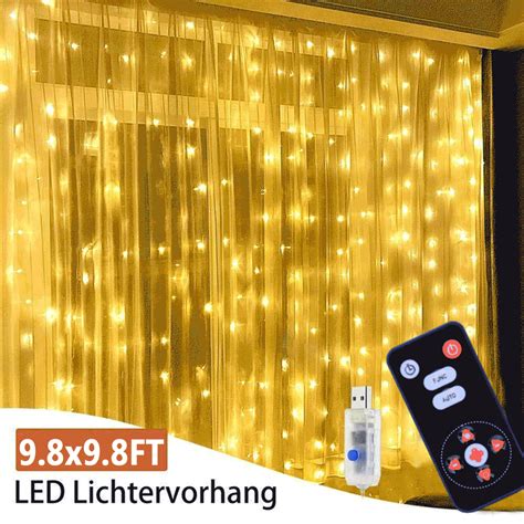 Led Curtain Lights98ft X 98ft Fairy String Lights Waterproof Starry