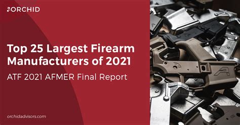 Top 25 Largest Firearm Manufacturers Of 2021 Orchid Llc