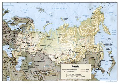 Map of Russia, Geography