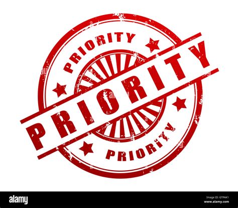 Priority Stamp Concept 3d Illustration Stock Photo Alamy