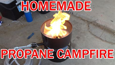 Make Your Own Propane Campfire Cheap Diy Homemade Lp Gas Fire Pit