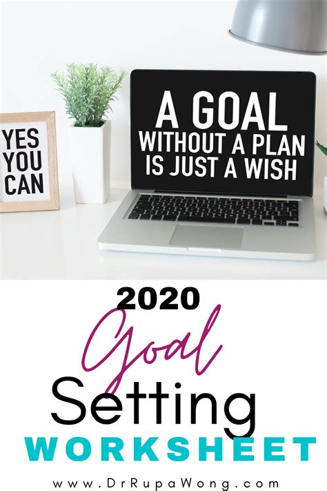 2020 Goal Setting Worksheet Learn To Set Your Goals And Keep Them
