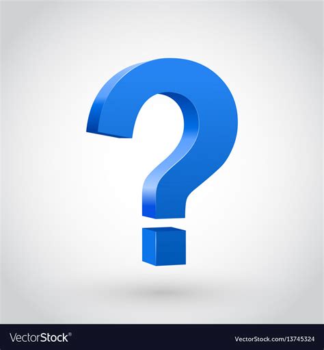 Blue Question Mark Isolated On White Royalty Free Vector