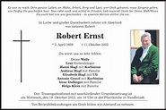 Traueranzeigen von Robert Ernst | trauer.merkur.de