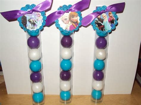 12 Disney Frozen Inspired Gum Tubes With Shimmer White Turqoise And