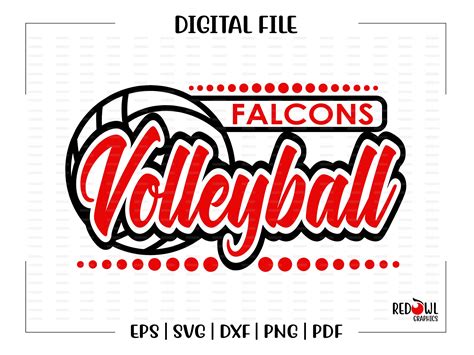 Volleyball Svg Falcon Volleyball Svg Falcon Falcons Etsy