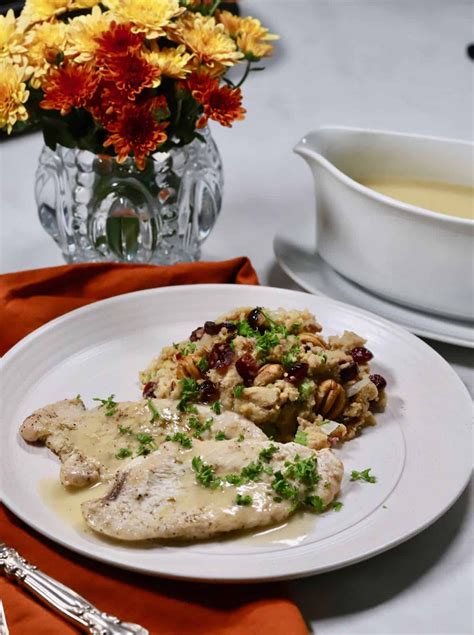 This Recipe For Turkey Cutlets With Pan Gravy And Dressing Only Takes