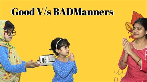 Good Manners Vs Bad Manners Roleplay Funbaklolikaadda Youtube