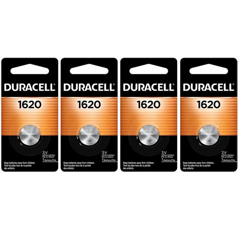 4 1620 Duracell Coin Cell Batteries Lithium 3v Cr1620 Ecr1620