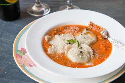 Whole Wheat Spinach Ricotta Ravioli In Creamy Tomato Basil Sauce Recipe By Archana S Kitchen