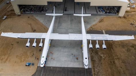 monster stratolaunch aircraft rolled out getting closer to first flights universe today