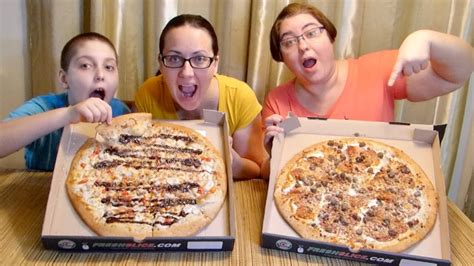 FreshSlice Pizza Gay Family Mukbang 먹방 Eating Show YouTube