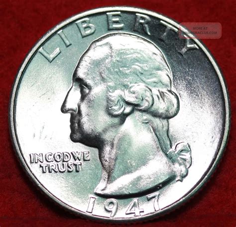 Click here to learn how to use coin price charts. Uncirculated 1947 - D Washington Quarter