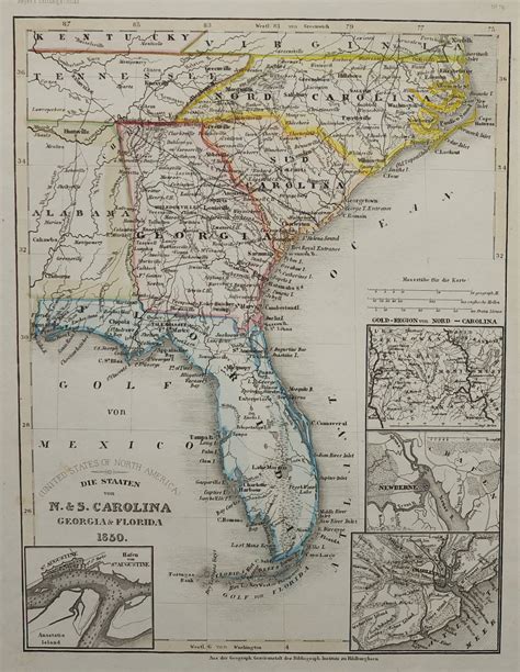 Florida The Carolinas Michael Jennings Antique Maps And Prints