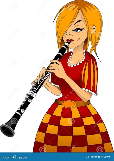 Clarinet Stock Illustration Illustration Of Female 111561028