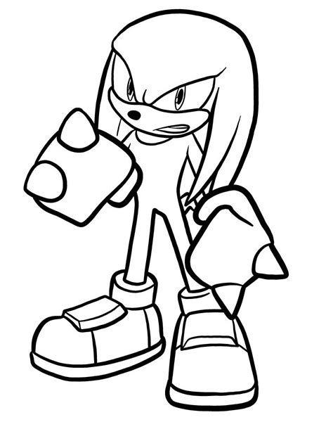 71 Knuckles Sonic Coloring Pages Just Kids