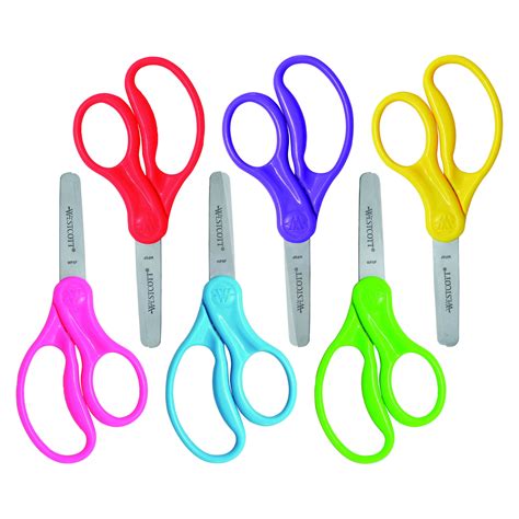 Scissor Set For Children Kids School Child Scissor 5 Plastic Blades