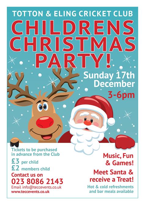 Kids Xmas Poster 2017 A4 Min Totton And Eling Cricket Club Events
