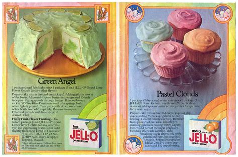 20 angel food cake recipes you'll die over. Jello Gelatine Rainbow Cakes PH1542 D | Vintage recipes ...
