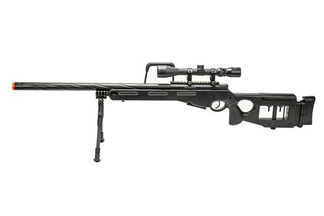 Wellfire Sv98 Bolt Action Airsoft Sniper Rifle W Bipod Gray